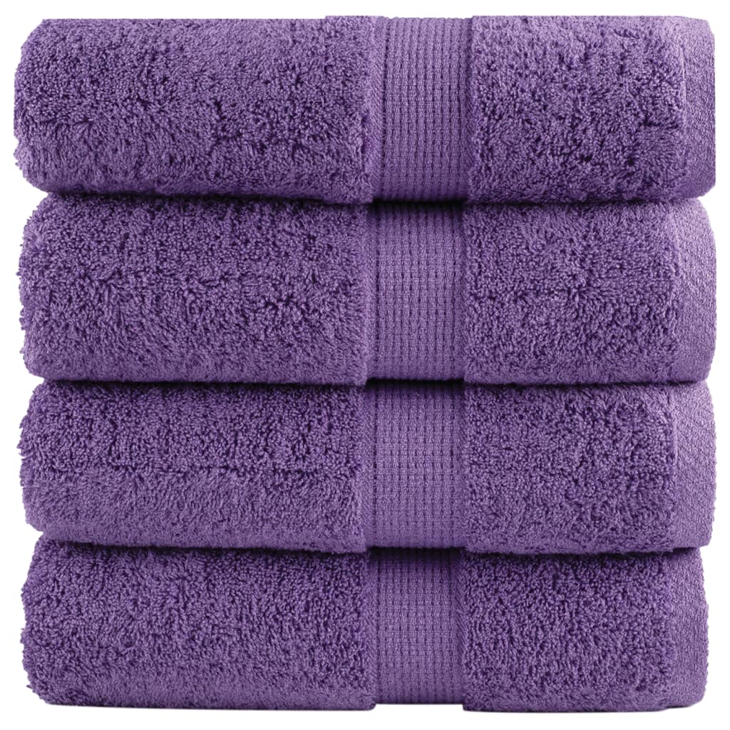 VidaXL guest towels solund 4 pcs 600 g m² 30x50 cm purple