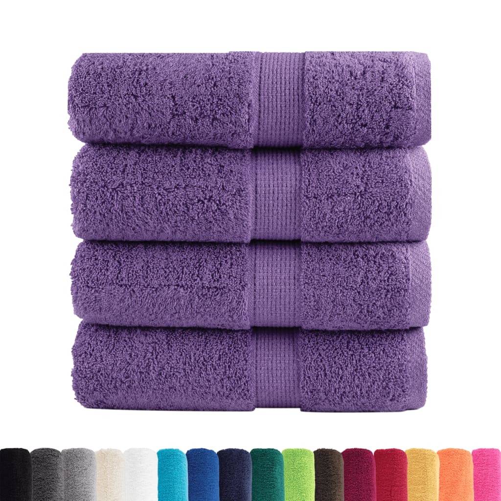VidaXL guest towels solund 4 pcs 600 g m² 30x50 cm purple