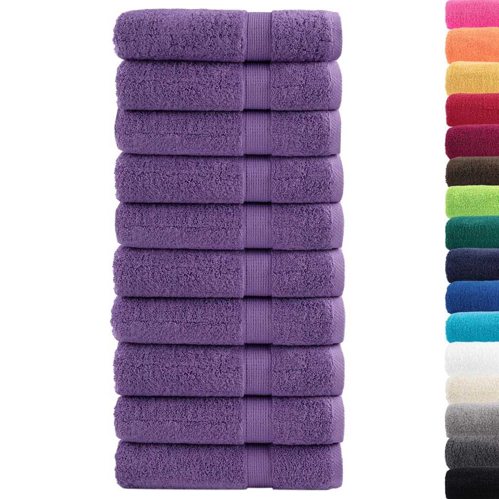 Vidaxx towels solund 10 pcs 600 g m² 50x100 cm purple