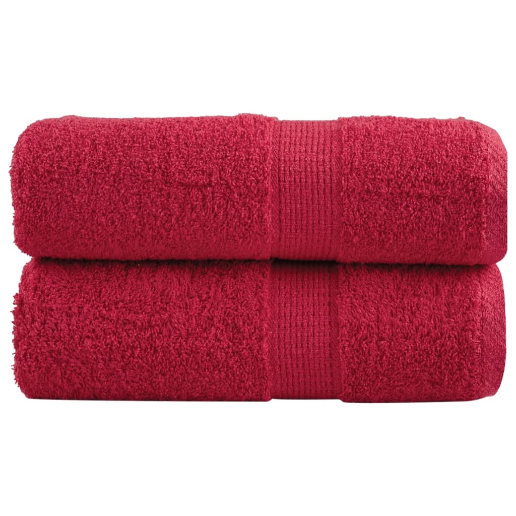 VidaXL guest towels solund 2 pcs 600 g m² 30x30 cm red