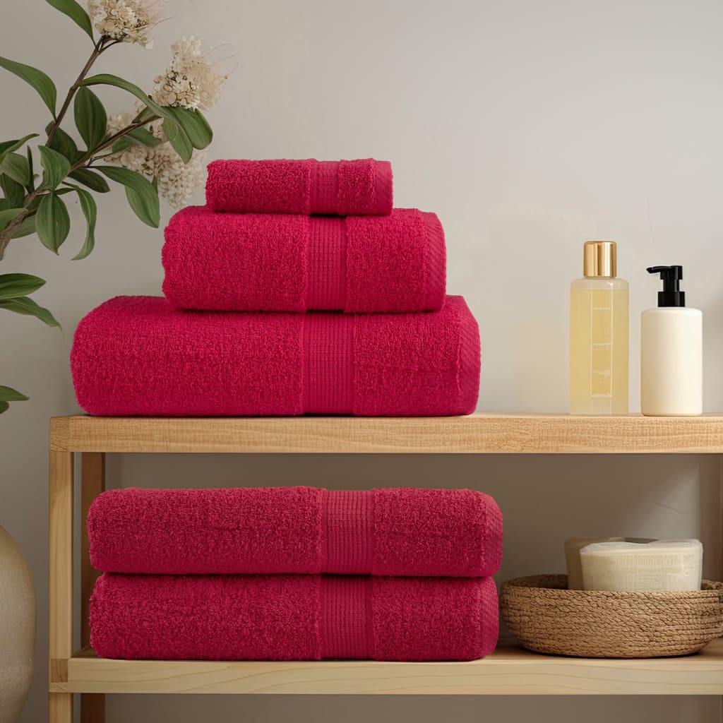 Vidaxl Towels Solund 4 pcs 600 g m² 100x200 cm Red