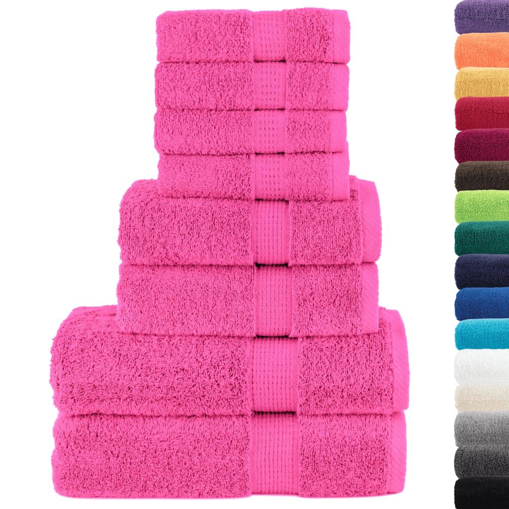 Vidaxx 8-piece towel set solund 600 g m² pink