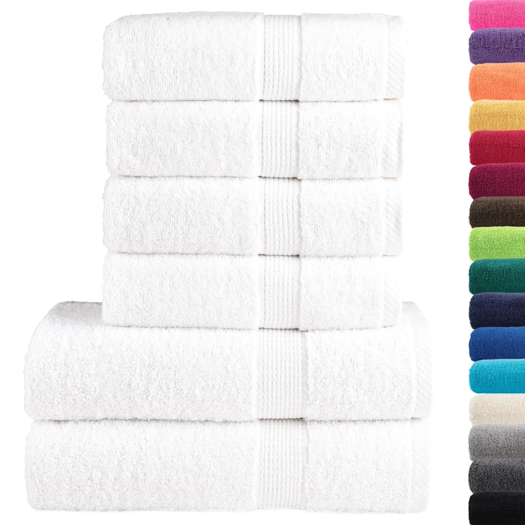 VidaXL 6-piece towel set solund 600 g m² white