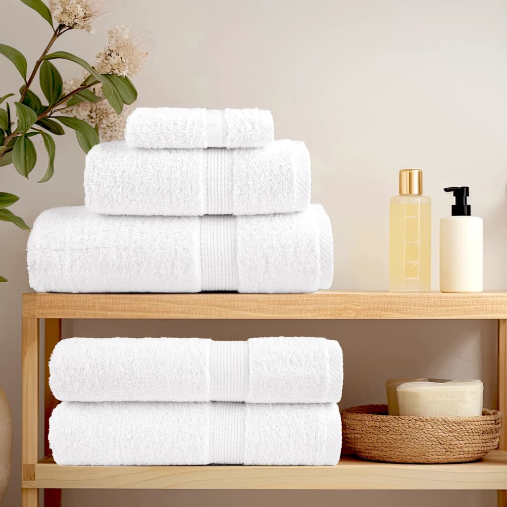 VidaXL 6-piece towel set solund 600 g m² white