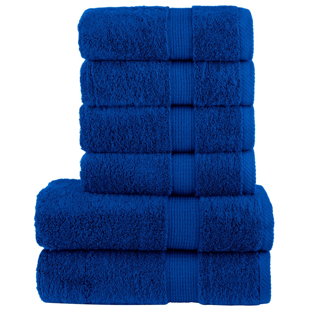 VidaXL 6-piece towel set solund 600 g m² blue