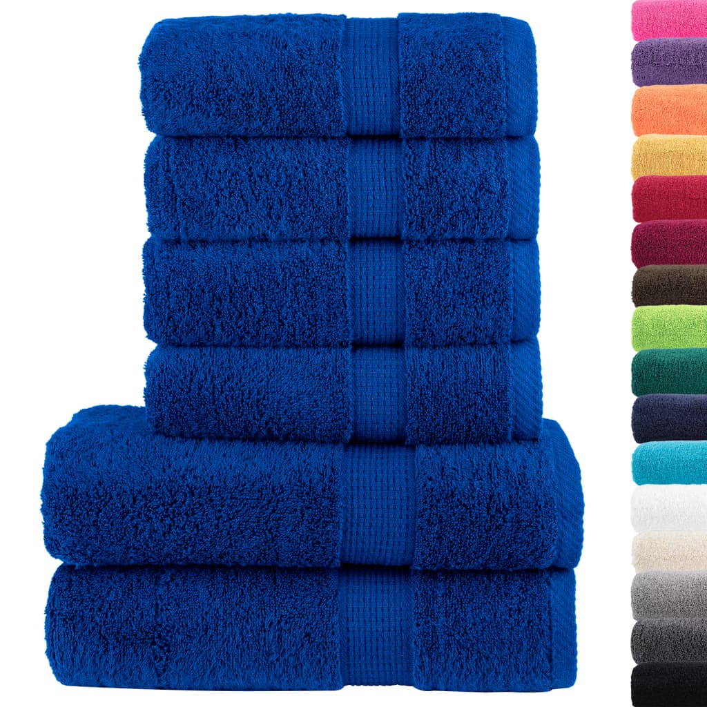 VidaXL 6-piece towel set solund 600 g m² blue
