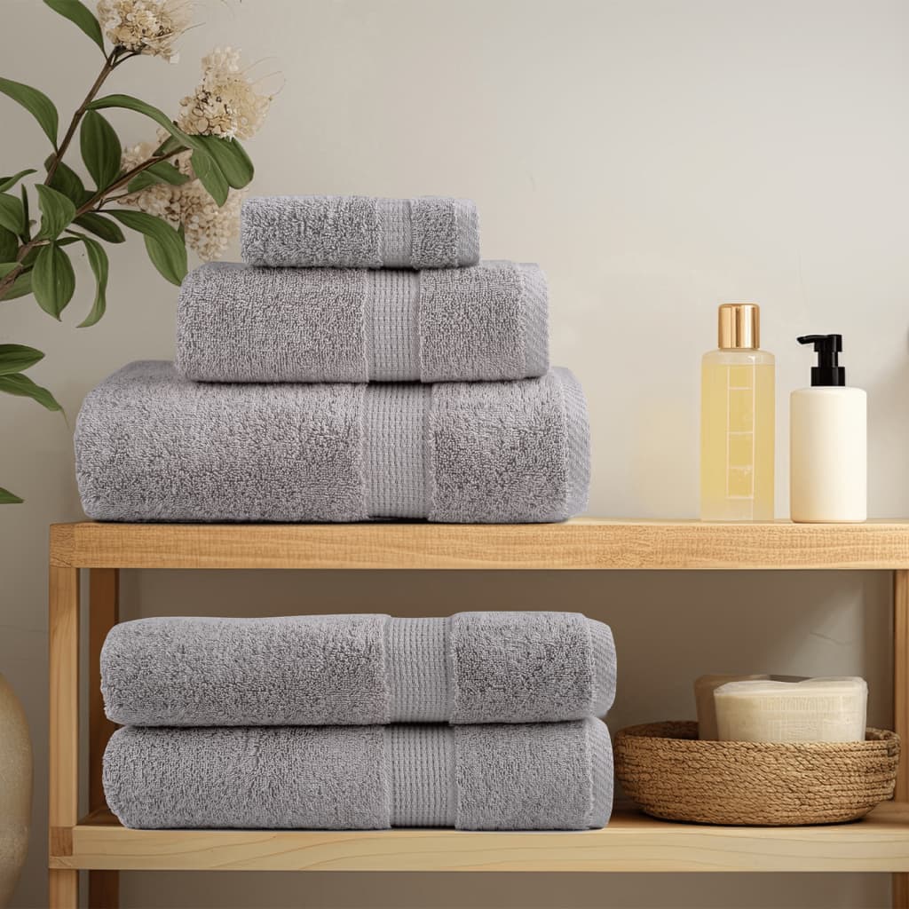 VidaXL 6-piece towel set solund 600 g m² gray