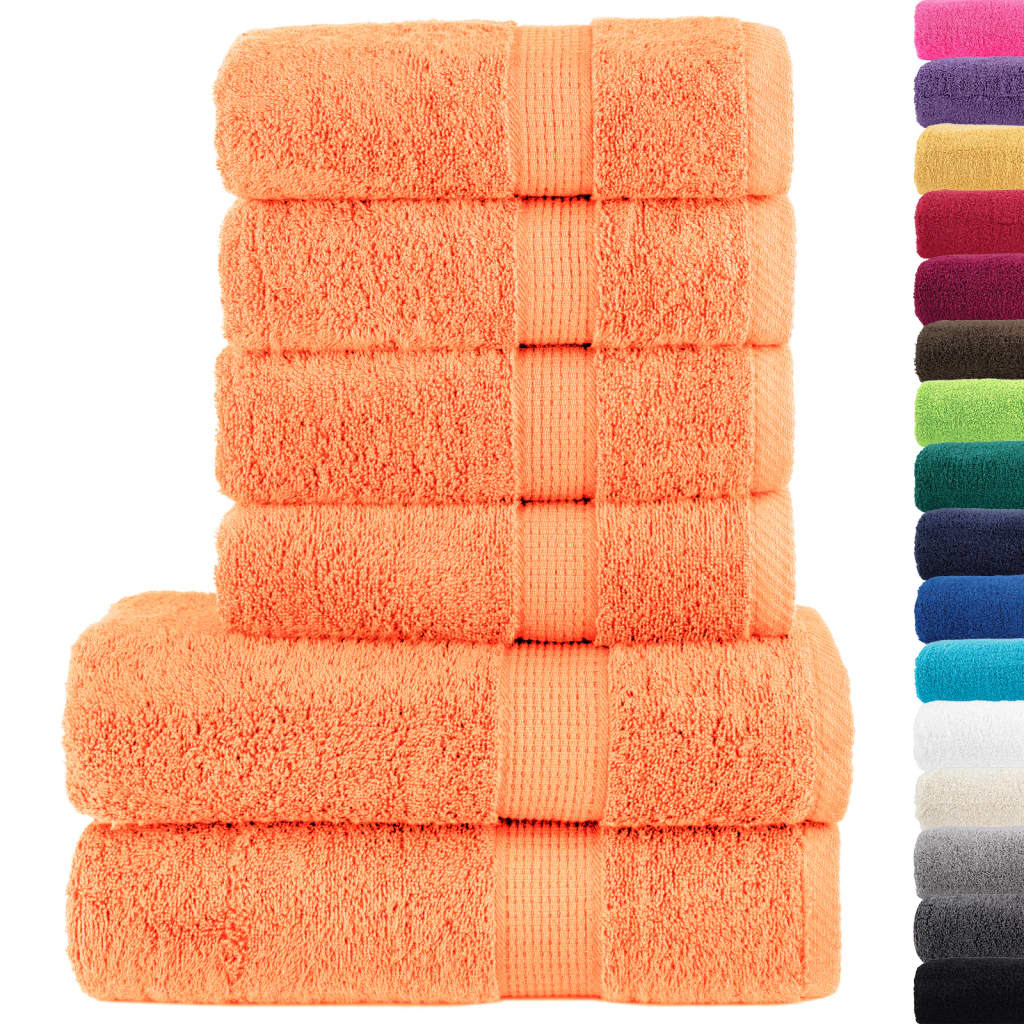 VidaXL 6-piece towel set solund 600 g m² orange