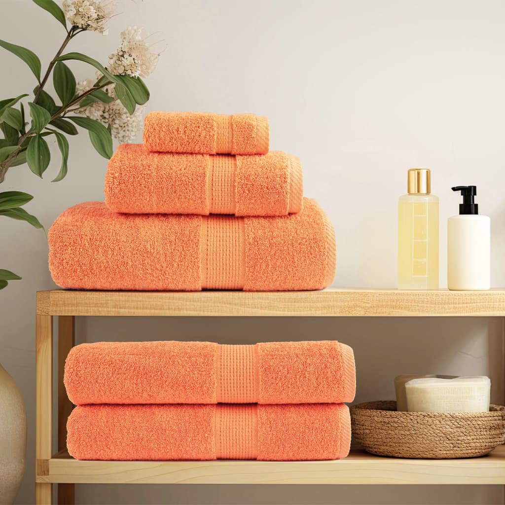 VidaXL 6-piece towel set solund 600 g m² orange