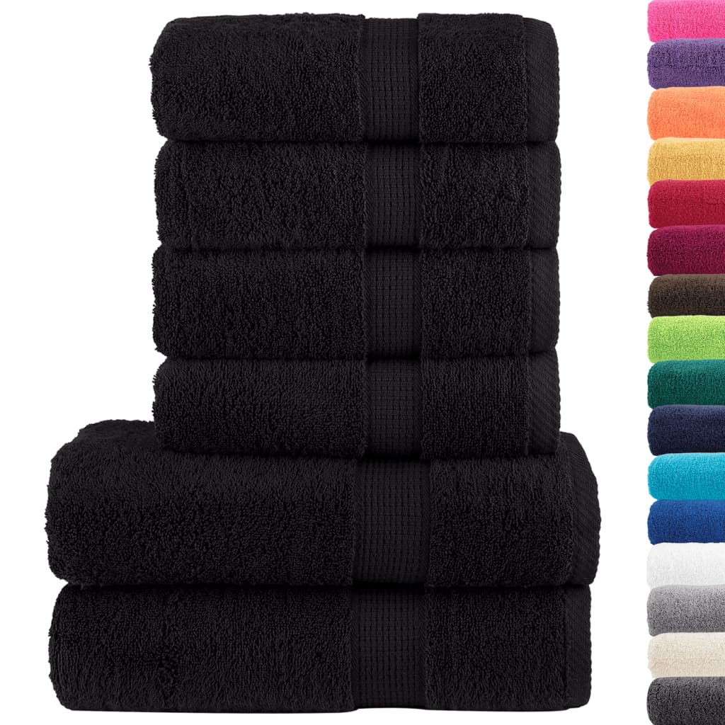 Vidaxx 6-piece towel set solund 600 g m² black