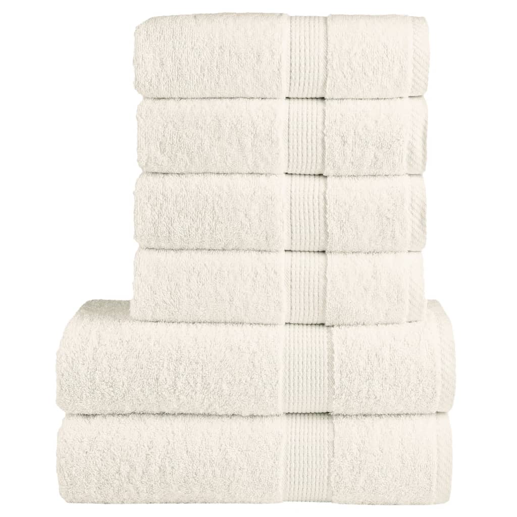 VidaXL 6-piece towel set solund 600 g m² cream