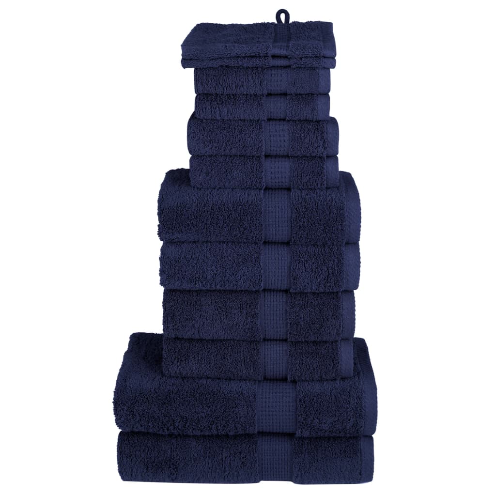 Vidaxx 12-piece towel set solund 600 g m² navy blue