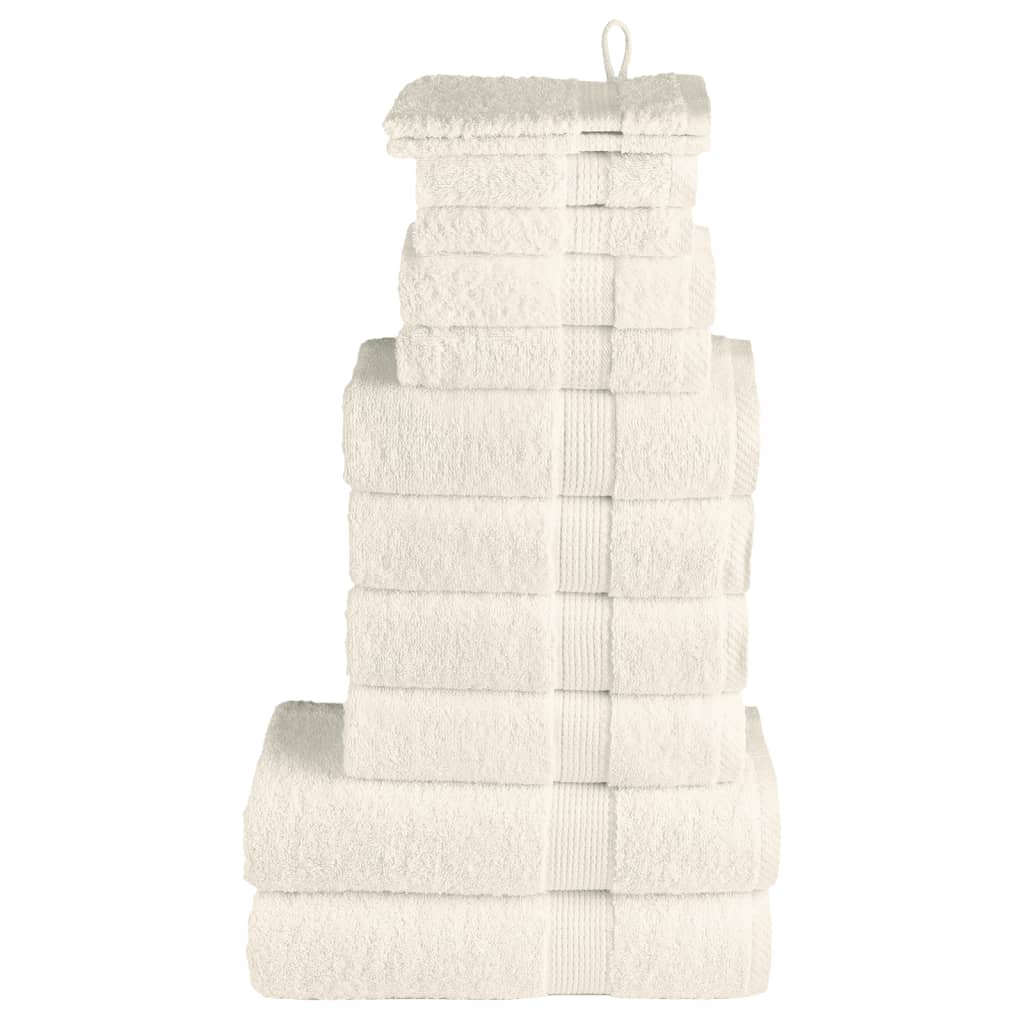 VidaXL 12-piece towel set solund 600 g m² cream