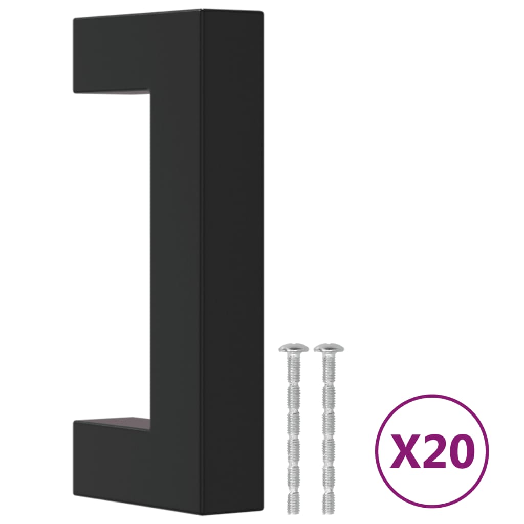 VidaXL madla 20 ks 64 mm nerezová ocel černá