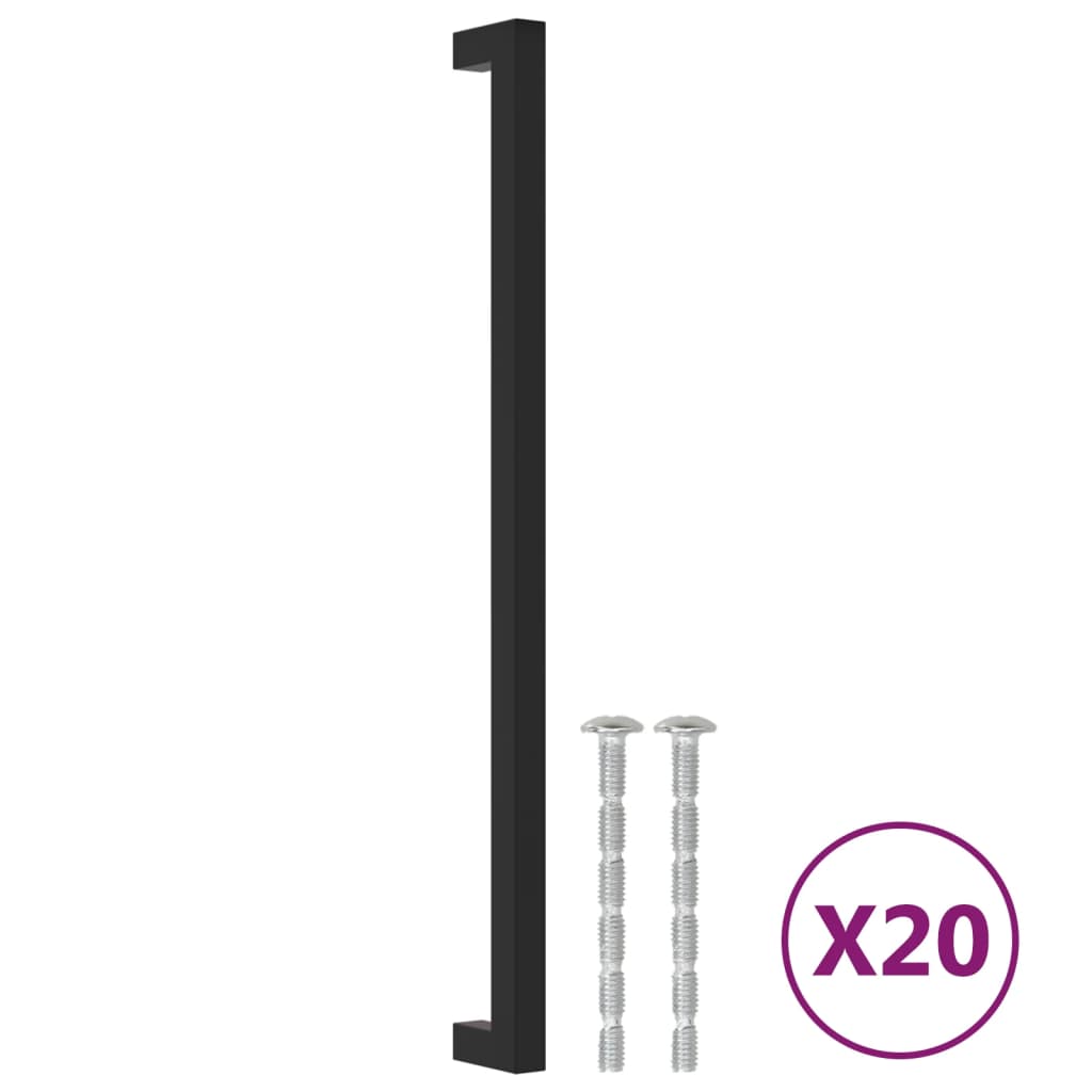 VidaXL Madla 20 ks 320 mm nerezová ocel černá