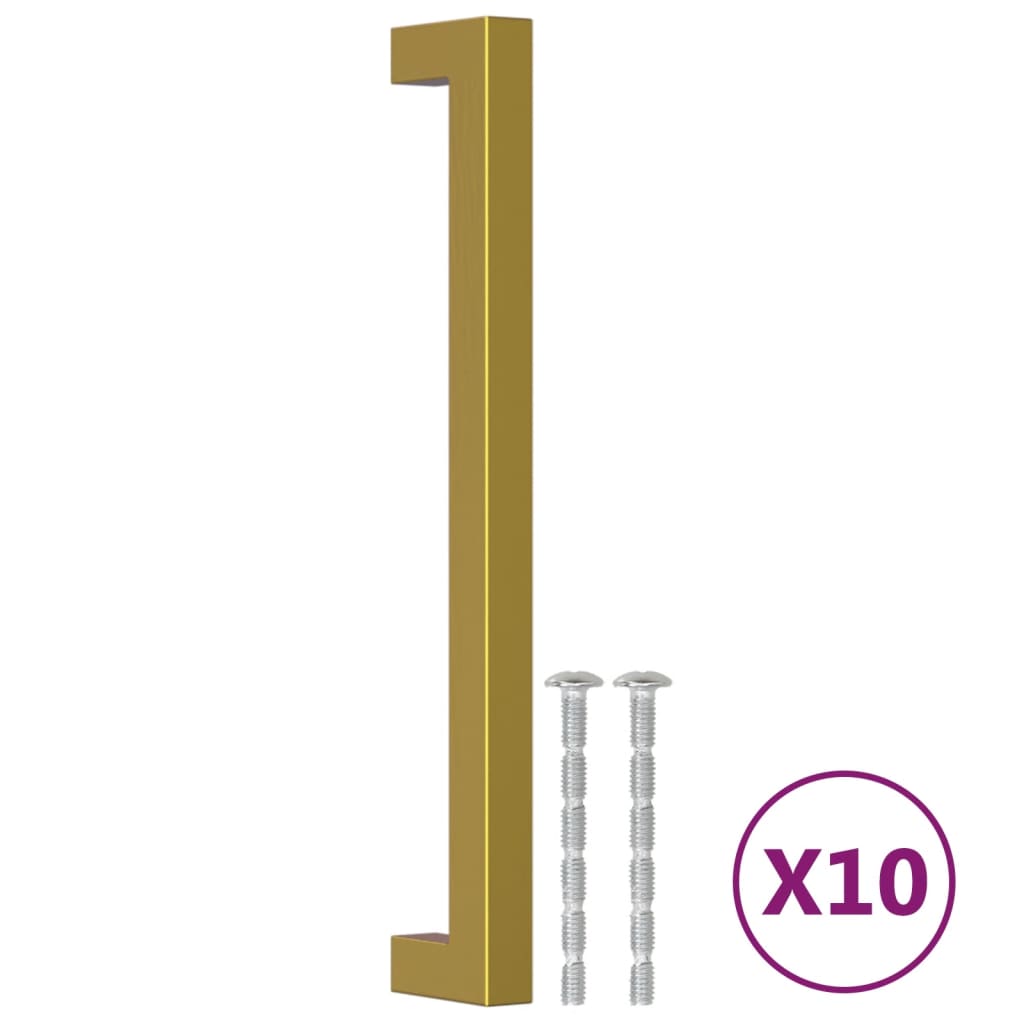 VidaXL Madla 10 ks 192 mm nerezová ocel zlaté barvy