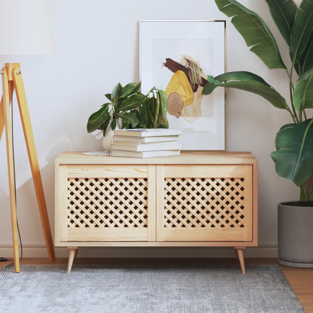 Vidaxx Schranktüren mit Lamellen 2 Stück 49,5x39,5 cm massives Kiefernholz