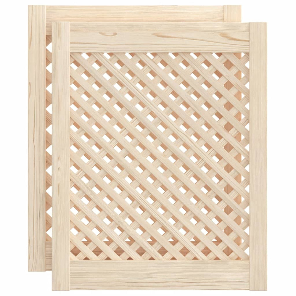 Vidaxx skabslåger med lameller 2 stk 49,5x61,5 cm massivt fyrretræ