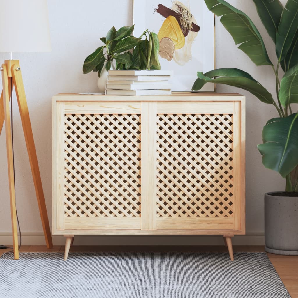 Vidaxx Schranktüren mit Lamellen 2 Stück 49,5x69 cm massives Kiefernholz