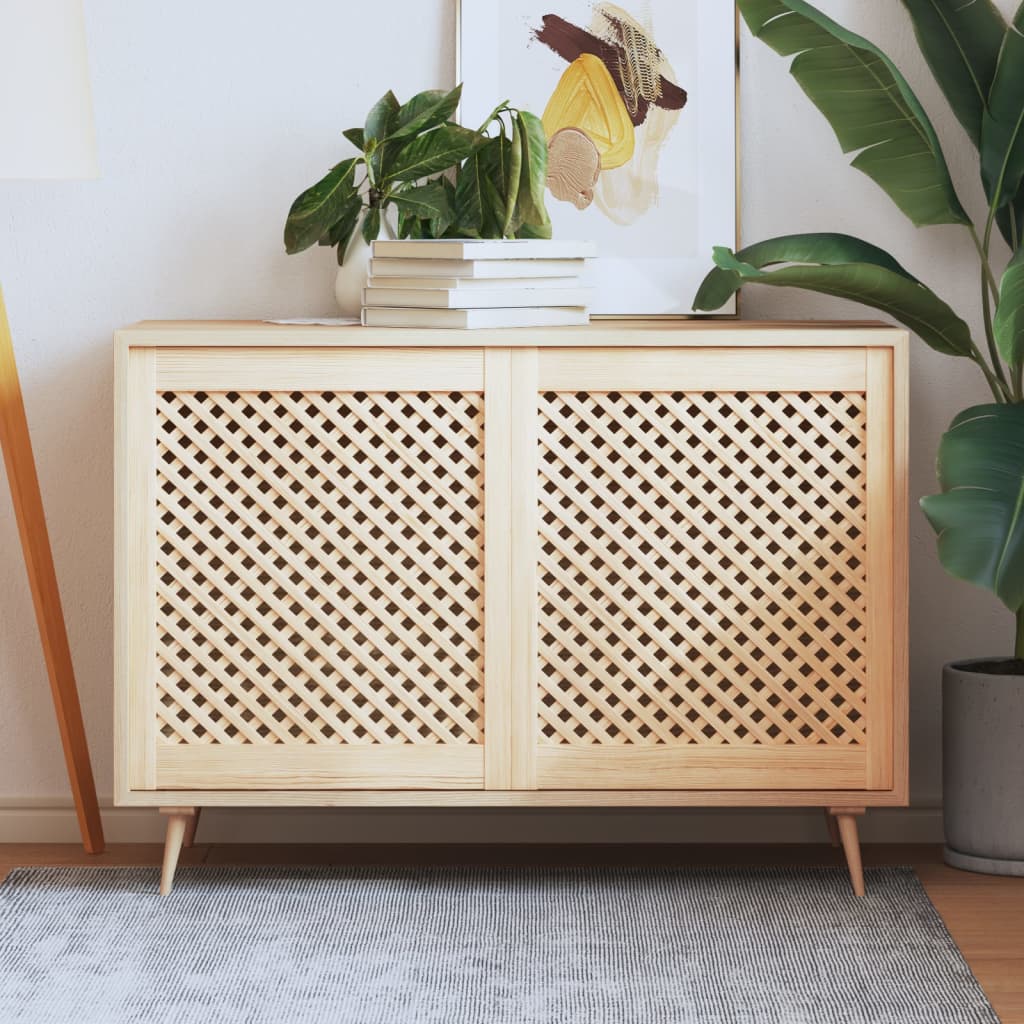 Vidaxx Schranktüren mit Lamellen 2 Stück 59,5x69 cm massives Kiefernholz