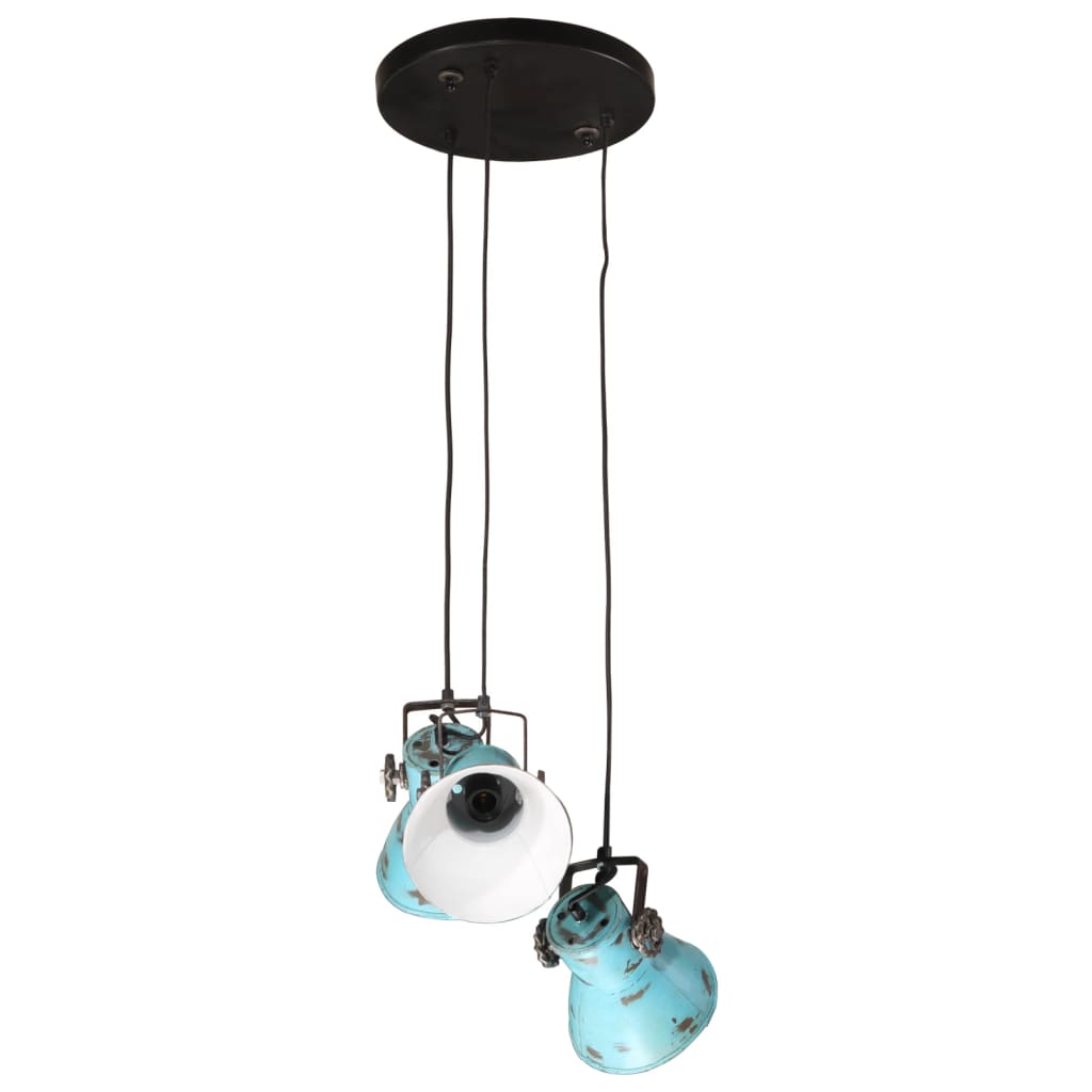 Lampada a sospensione Vidaxx 25 w e27 30x30x100 cm blu invecchiato