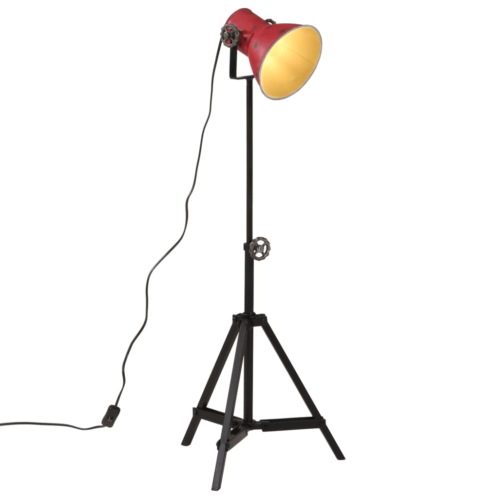Lampada da terra Vidaxxl 25 w e27 35x35x65 95 cm rosso anticato
