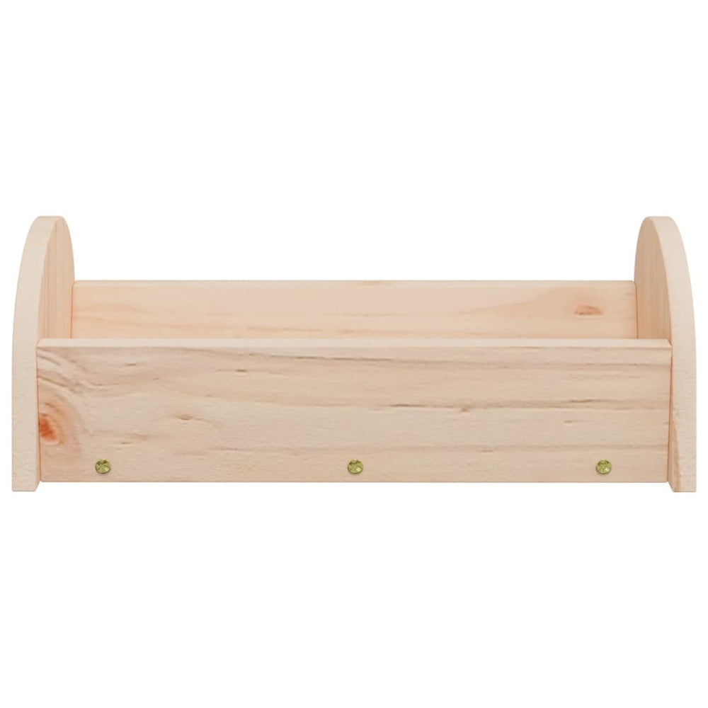 Vidaxx Heuraufe für Kaninchen 28x10x10 cm massives Kiefernholz