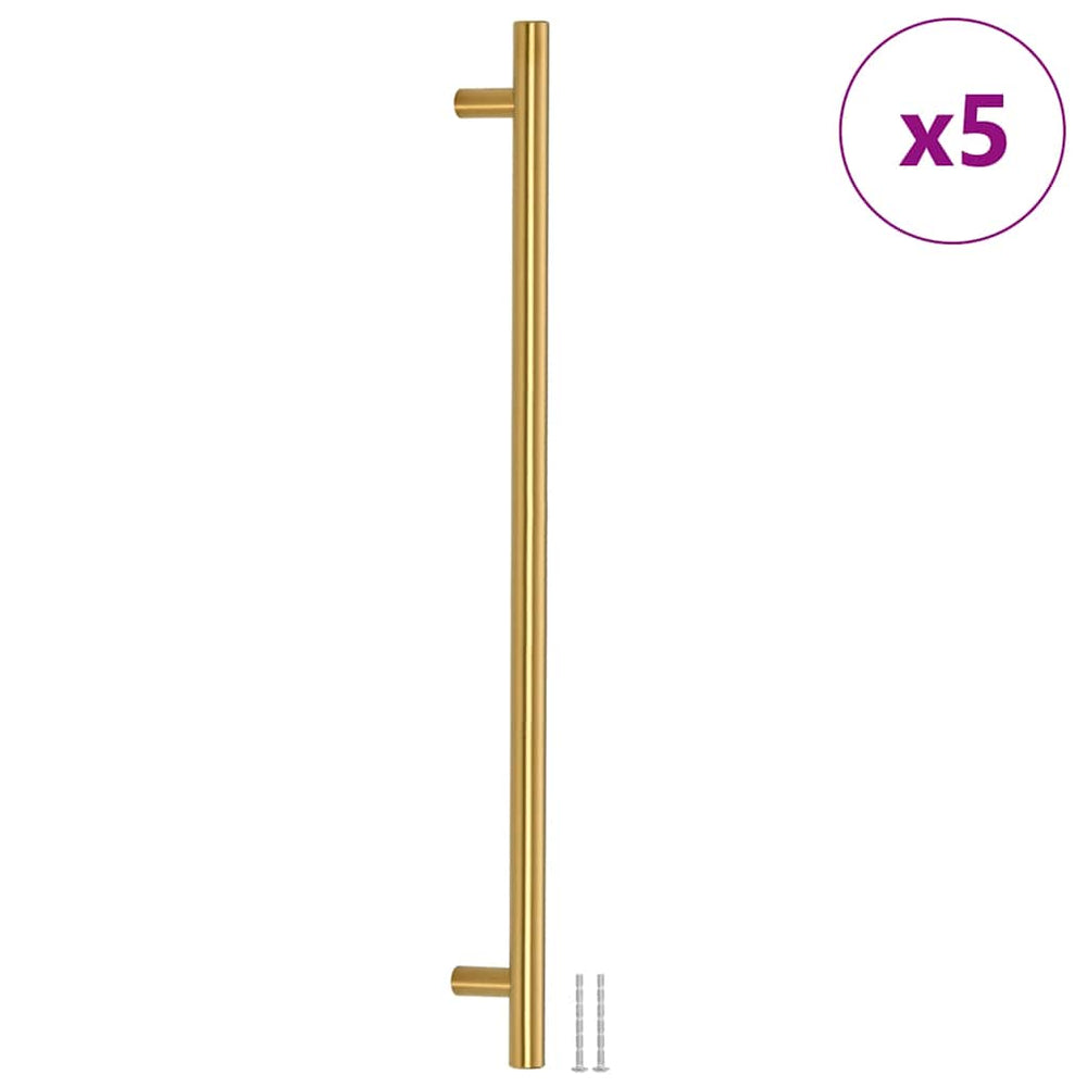 Maniglie VidaXL 5 pz 480 mm in acciaio inossidabile color oro