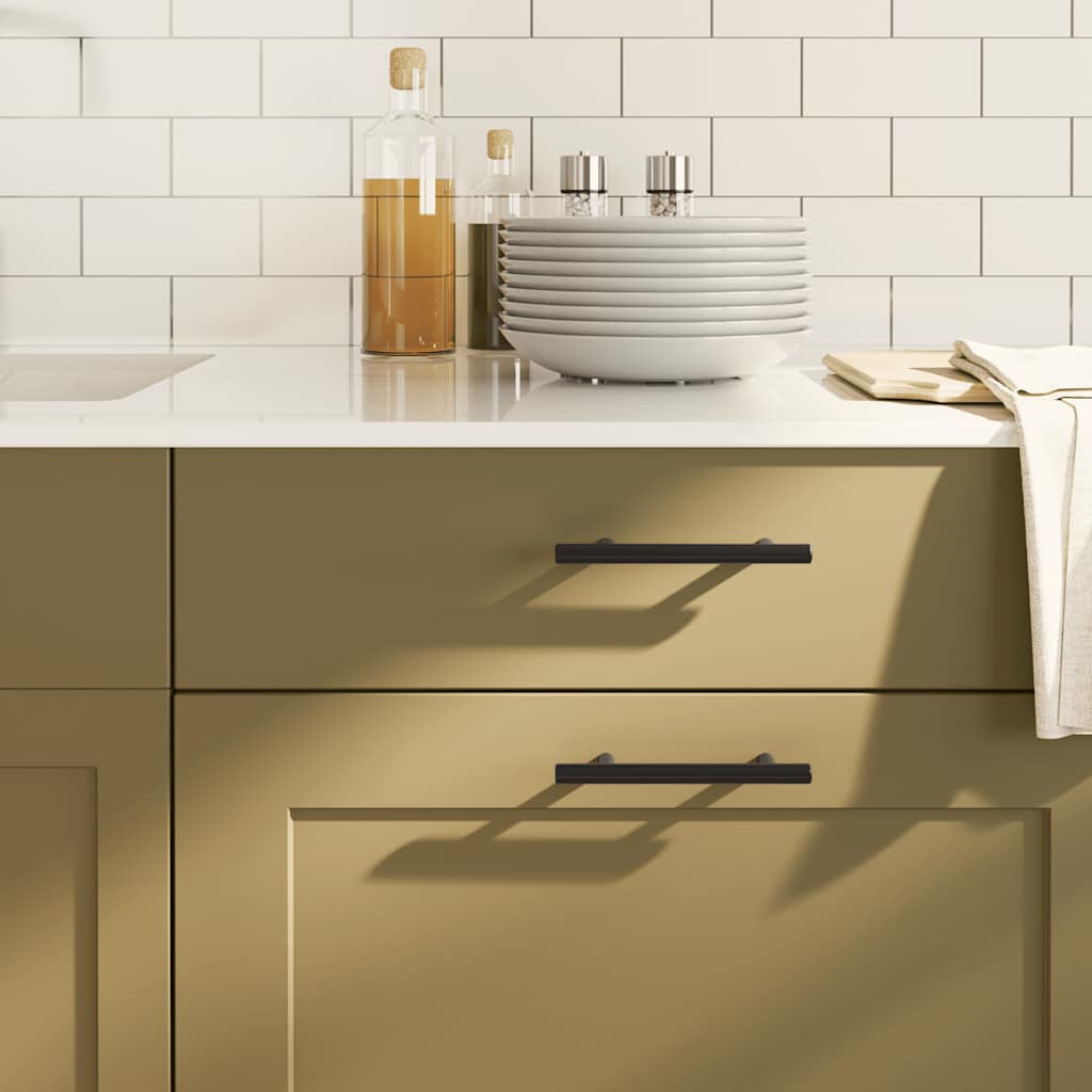 VidaXL Griffe 10 Stück 96 mm Edelstahl schwarz