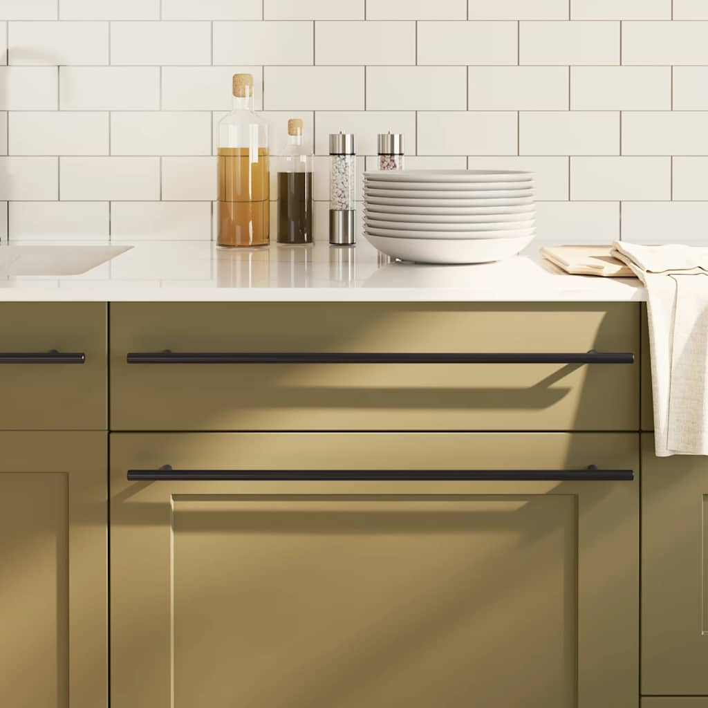 VidaXL Griffe 5 Stück 480 mm Edelstahl schwarz