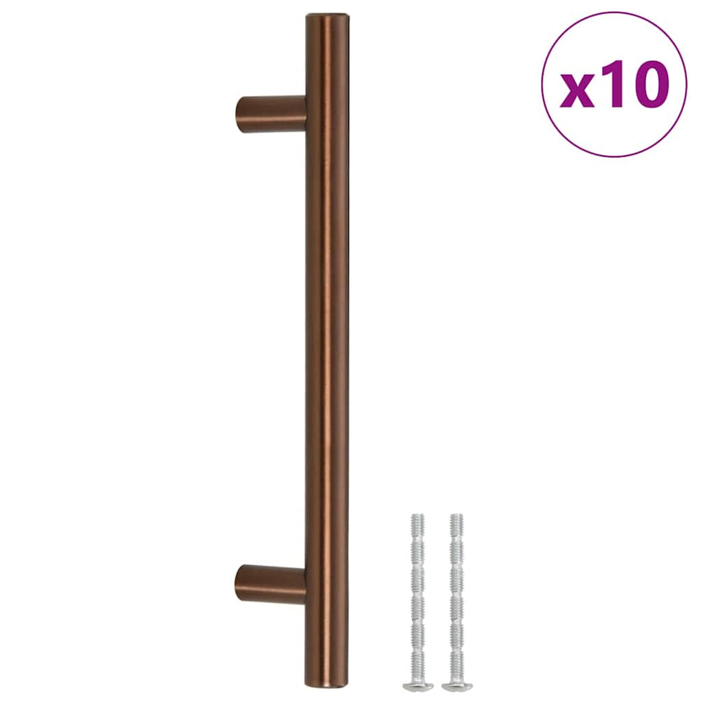 Maniglie VidaXL 10 pz. 128 mm in acciaio inox color bronzo