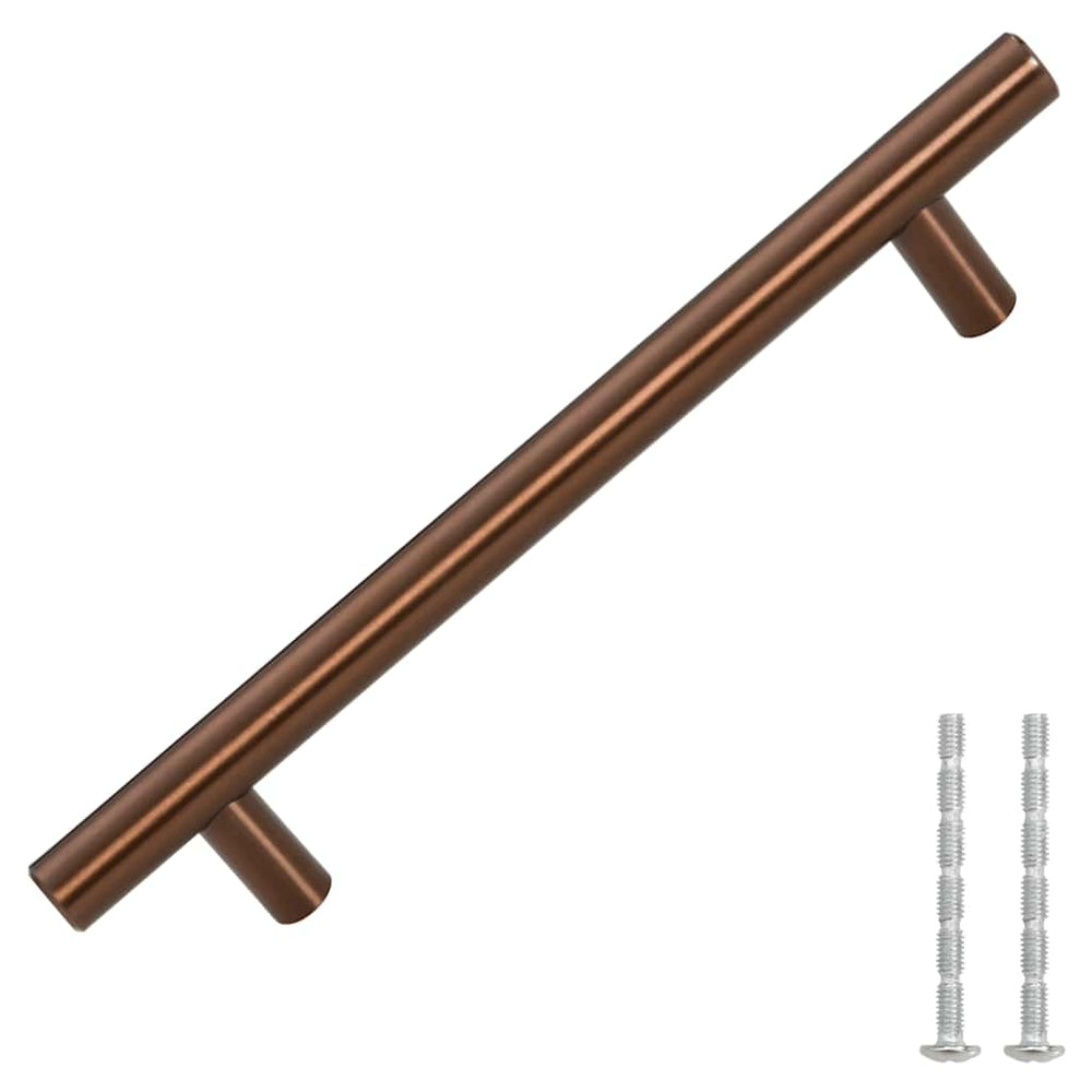 Maniglie VidaXL 10 pz. 128 mm in acciaio inox color bronzo