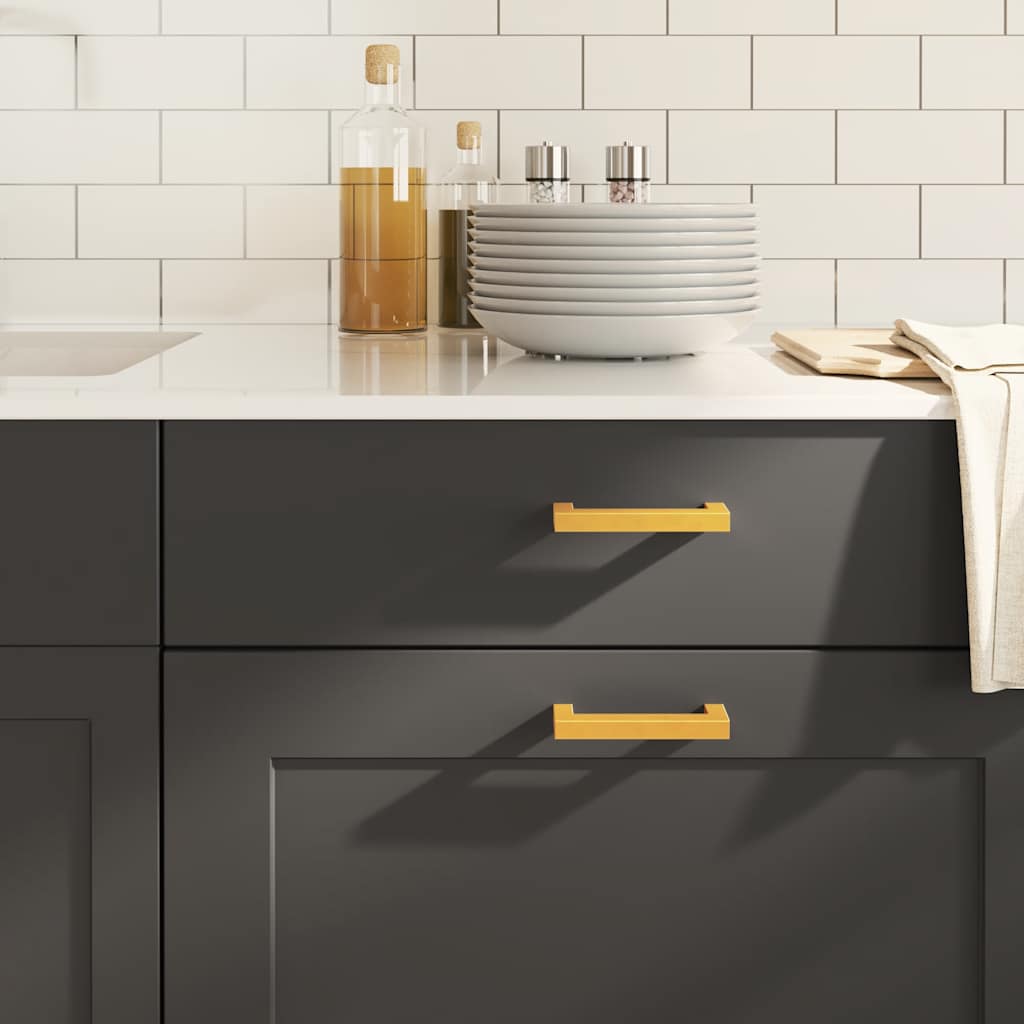 VidaXL Griffe 10 Stück 96 mm Edelstahl goldfarben