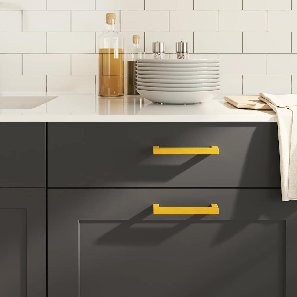 Vidaxx tiradores 10 piezas 128 mm acero inoxidable dorado