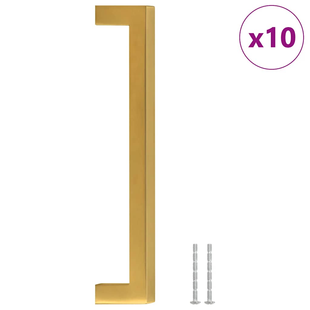 Vidaxx Griffe 10 Stück 160 mm Edelstahl goldfarben