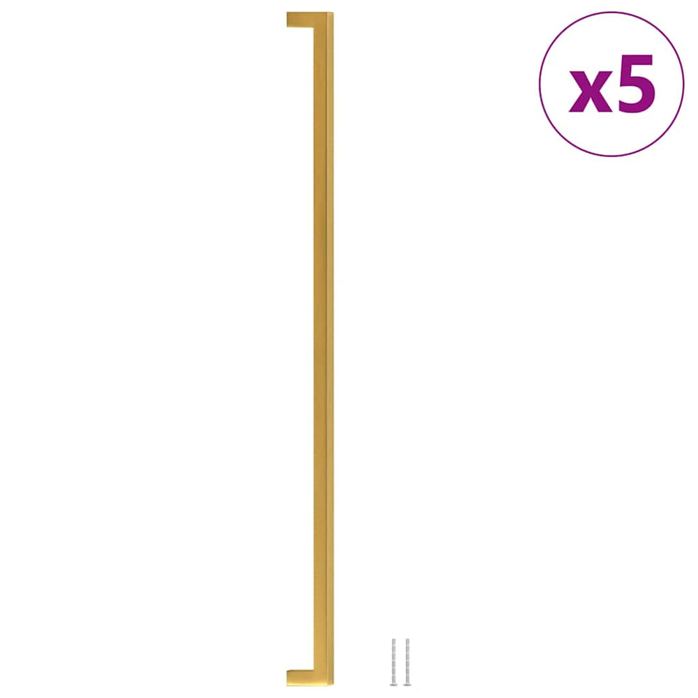 Maniglie VidaXL 5 pz 480 mm in acciaio inossidabile color oro