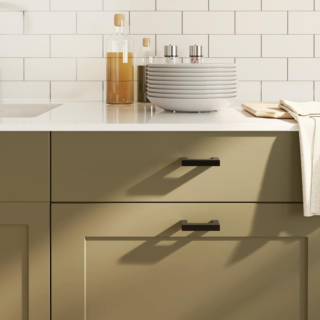 VidaXL Griffe 10 Stück 64 mm Edelstahl schwarz