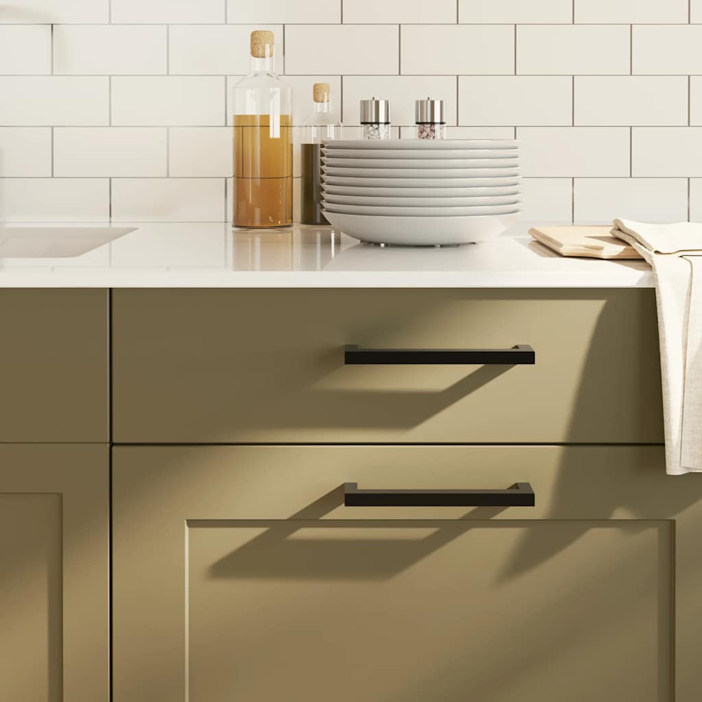 VidaXL Griffe 10 Stück 160 mm Edelstahl schwarz