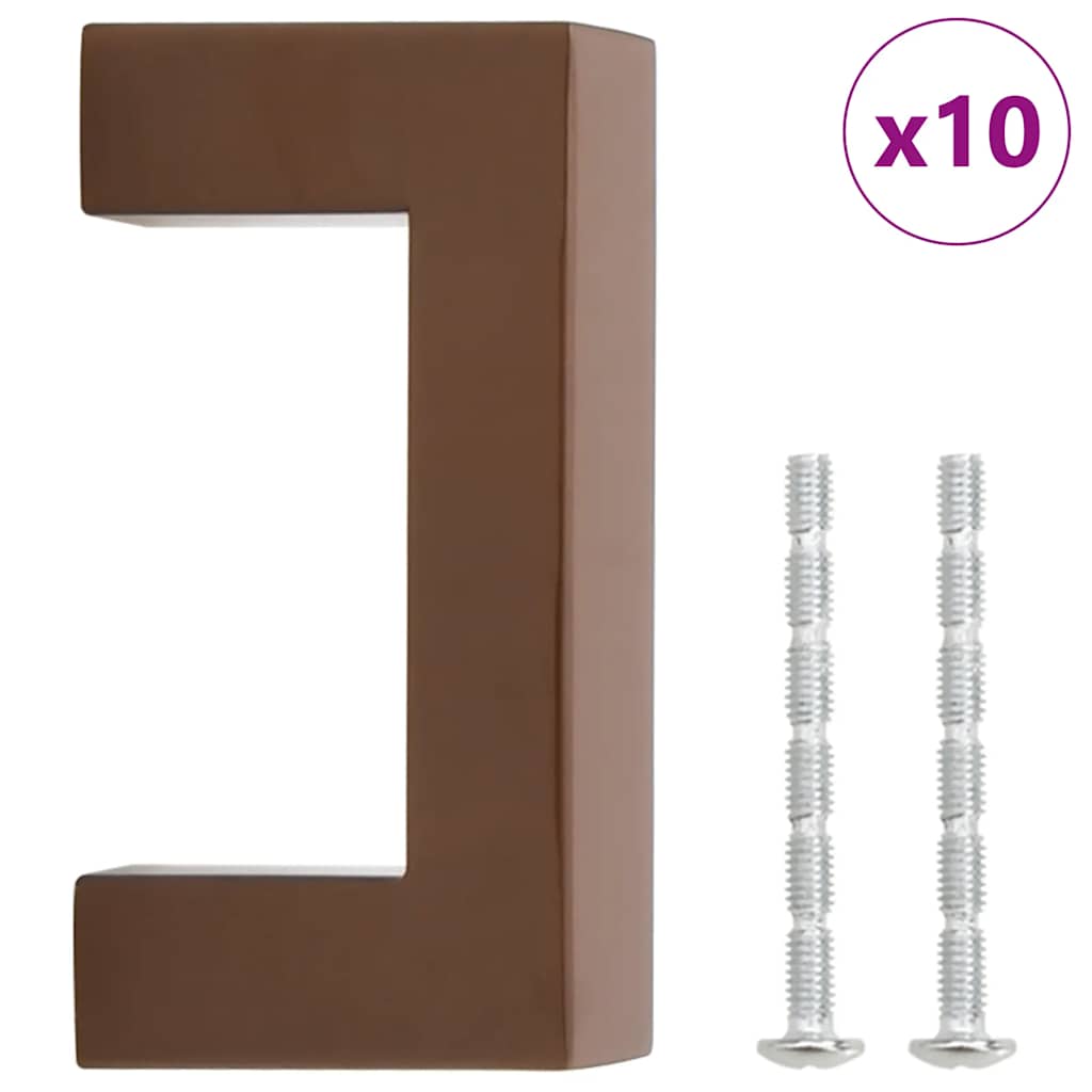 VidaXL Griffe 10 Stück 64 mm Edelstahl bronzefarben