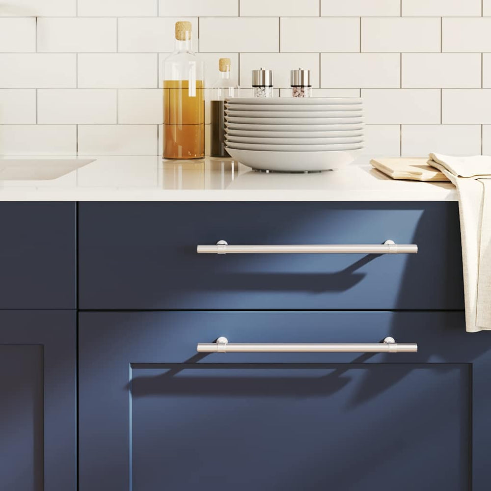 VidaXL håndtak 5 stk 224 mm rustfritt stål sølvfarget