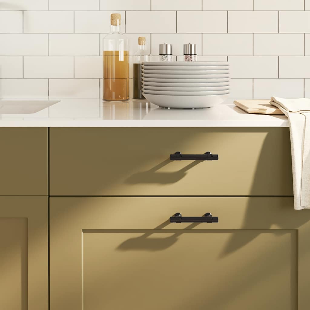 VidaXL Griffe 10 Stück 96 mm Edelstahl schwarz