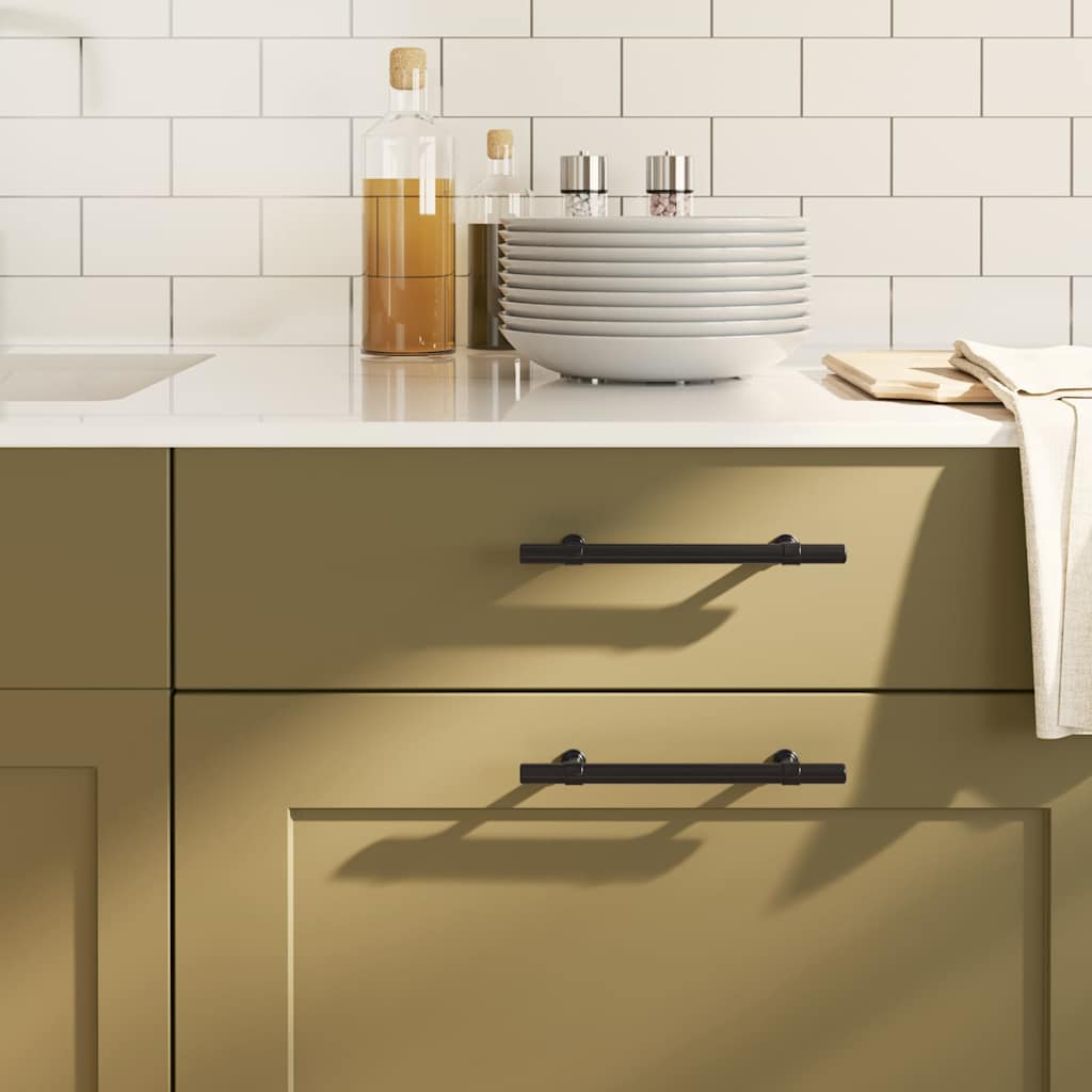 VidaXL Griffe 10 Stück 128 mm Edelstahl schwarz