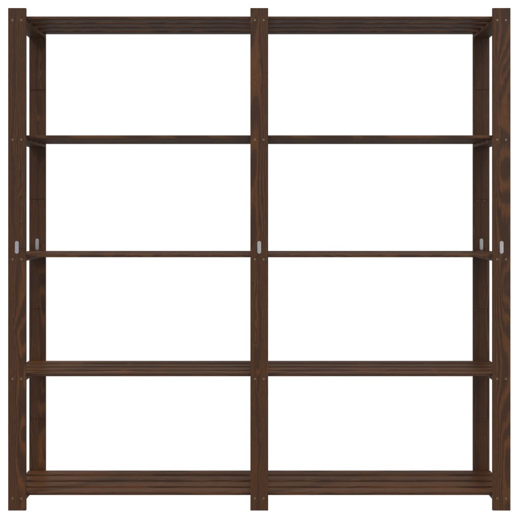 Scaffale portaoggetti Vidaxx a 5 strati 170x38x170 cm in legno massello di pino marrone