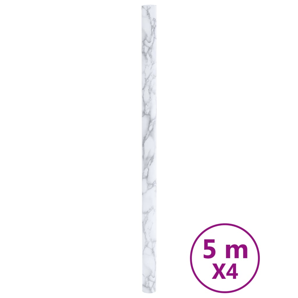 VidaXL Nábytkové fólie samolepicí 90x500 cm PVC mramor bílá