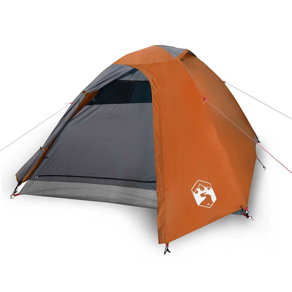 Vidaxl dome tente 3 personnes imperméables orange