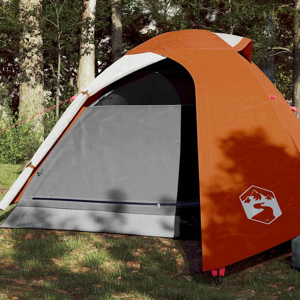 Vidaxl dome tente 3 personnes imperméables orange