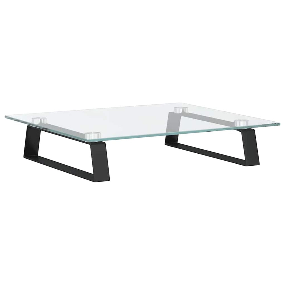 VidaXL monitor stand 40x35x8 cm tempered glass and metal black