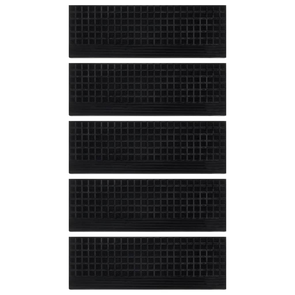 Esteras de escalera de Vidaxl 5 ST 25x75 cm de goma