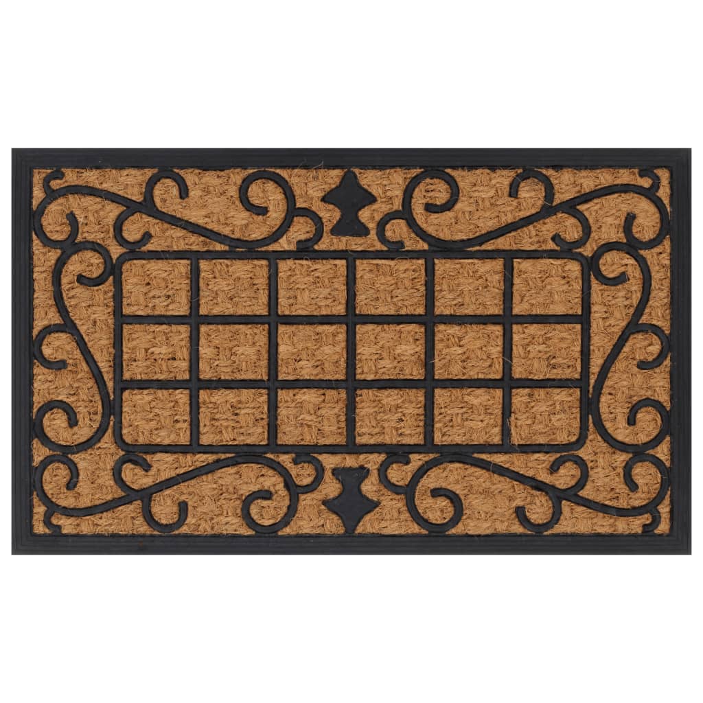 Vidaxx doormat rectangular 45x75 cm rubber and coconut fiber