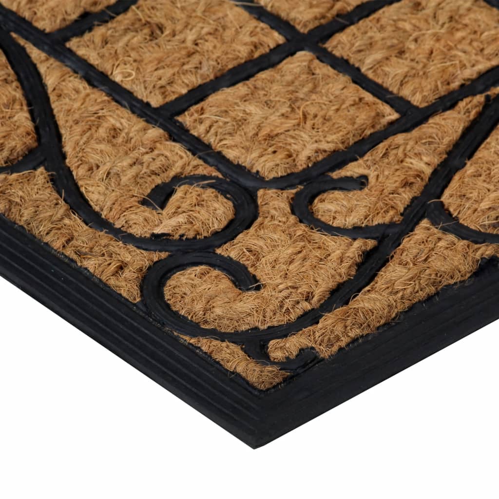 Vidaxx doormat rectangular 45x75 cm rubber and coconut fiber